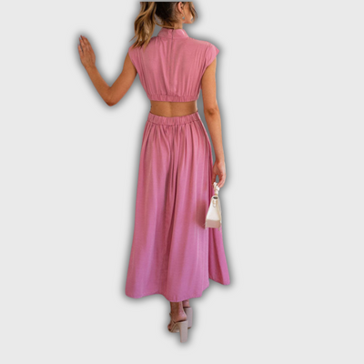 Liana | Midi-Kleid mit Cut-Out und Taschen