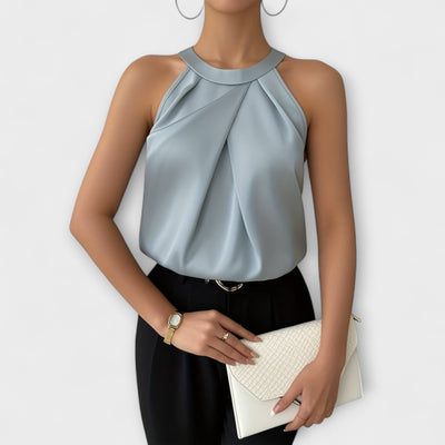 Skye | Satinbluse mit Off-Shoulder-Design
