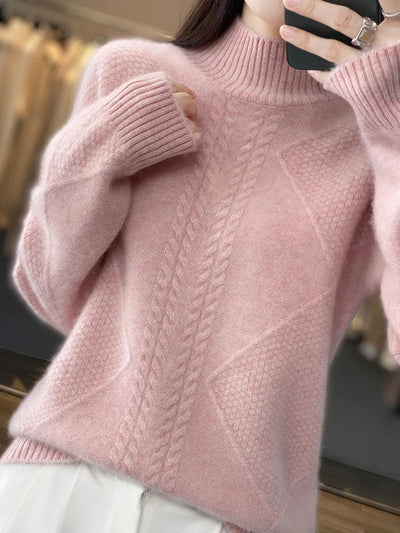 UTE – Eleganter Strickpullover mit hohem Kragen