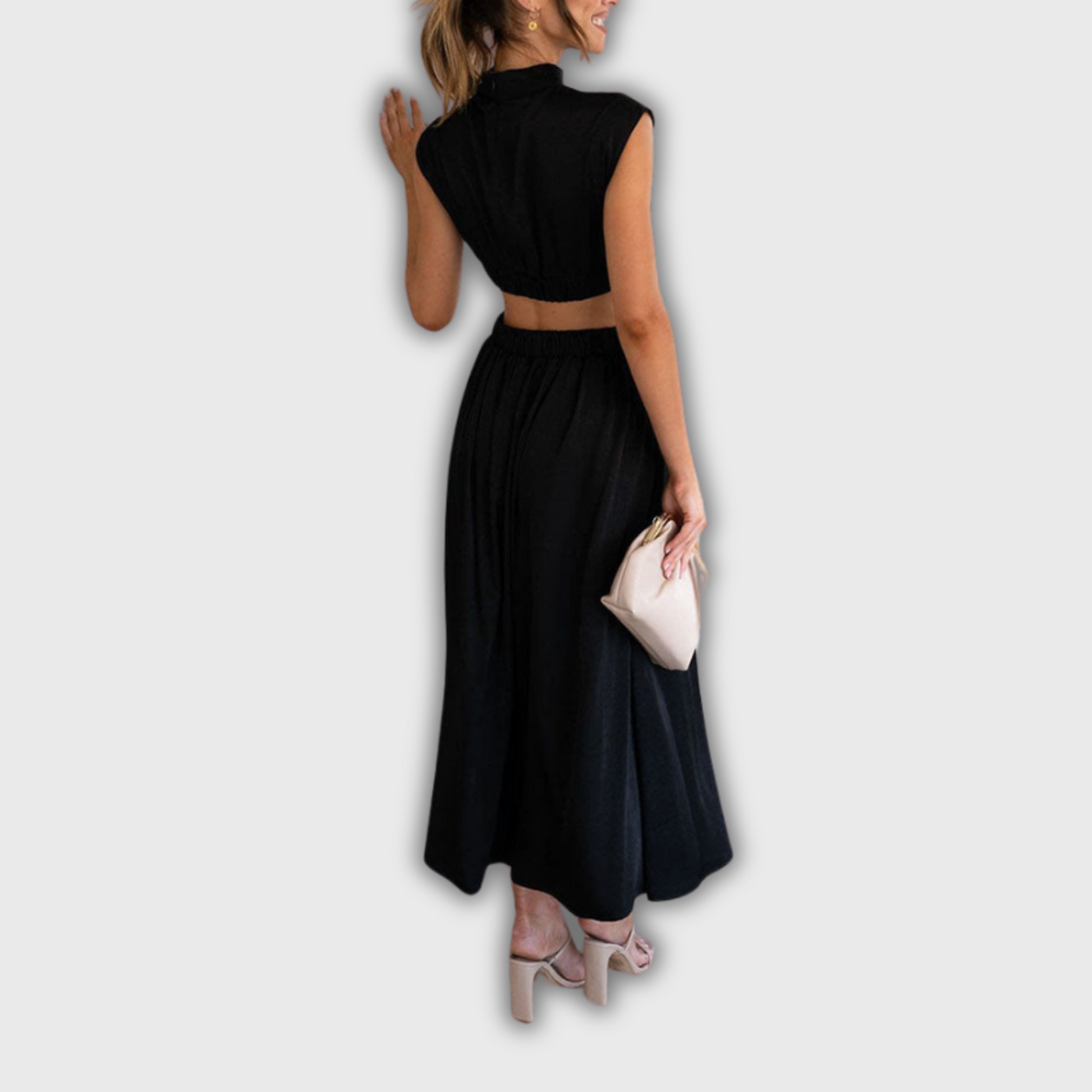 Liana | Midi-Kleid mit Cut-Out und Taschen