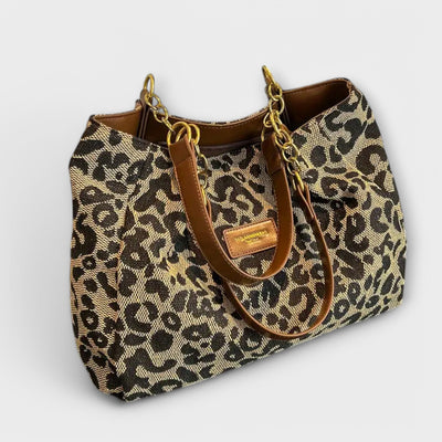 Amelie | Canvas Tote mit Leopardenmuster