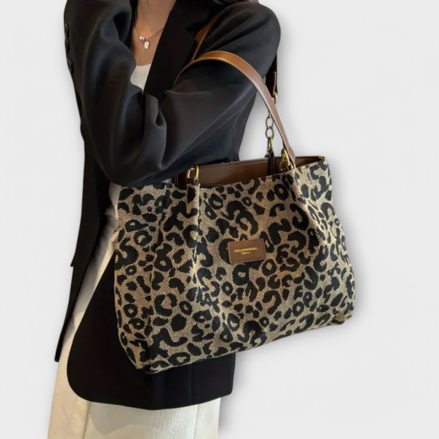 Amelie | Canvas Tote mit Leopardenmuster