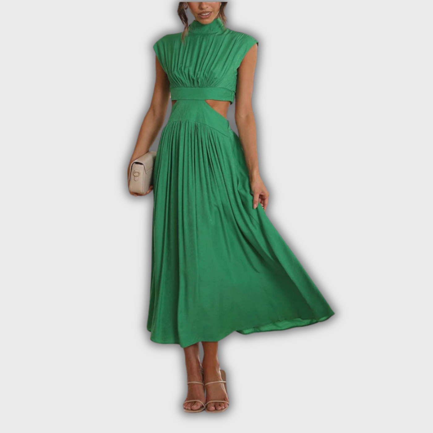 Liana | Midi-Kleid mit Cut-Out und Taschen