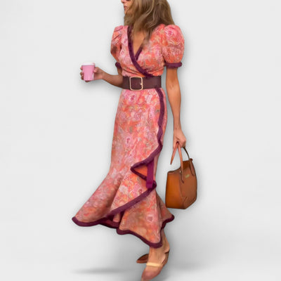 Romy | Rosa Maxi-Kleid