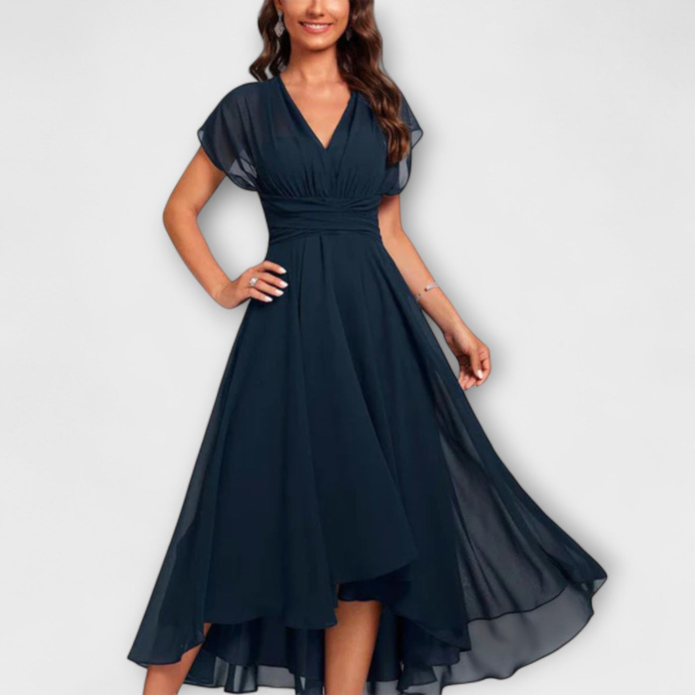 Christina | V-Ausschnitt A-Linien Kleid