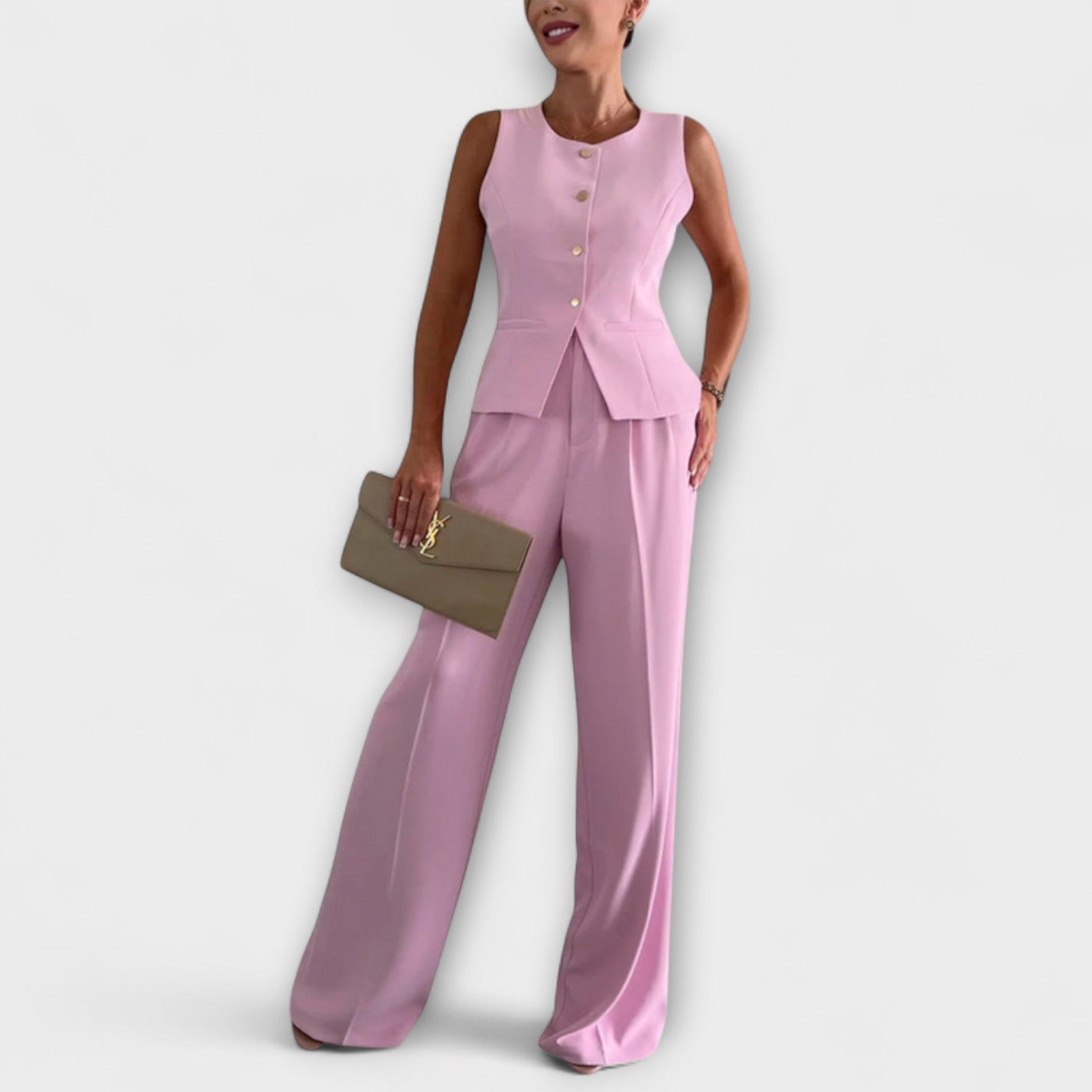 Wilhelmina | Elegantes Set mit ärmellosem Chic