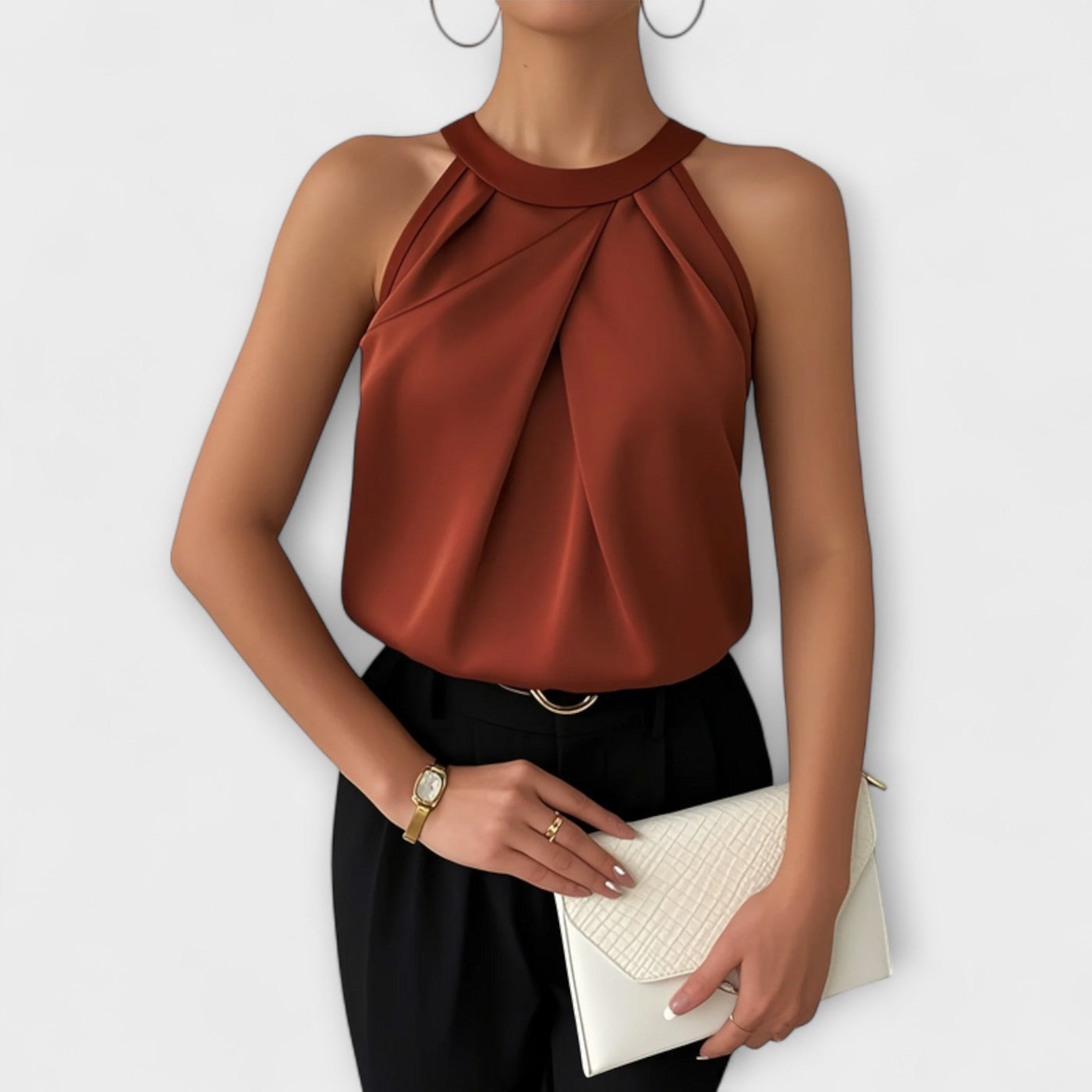 Skye | Satinbluse mit Off-Shoulder-Design
