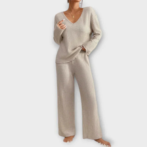 Elina | Geripptes Loungset
