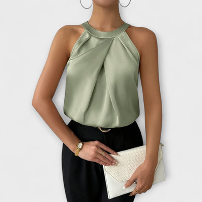 Skye | Satinbluse mit Off-Shoulder-Design