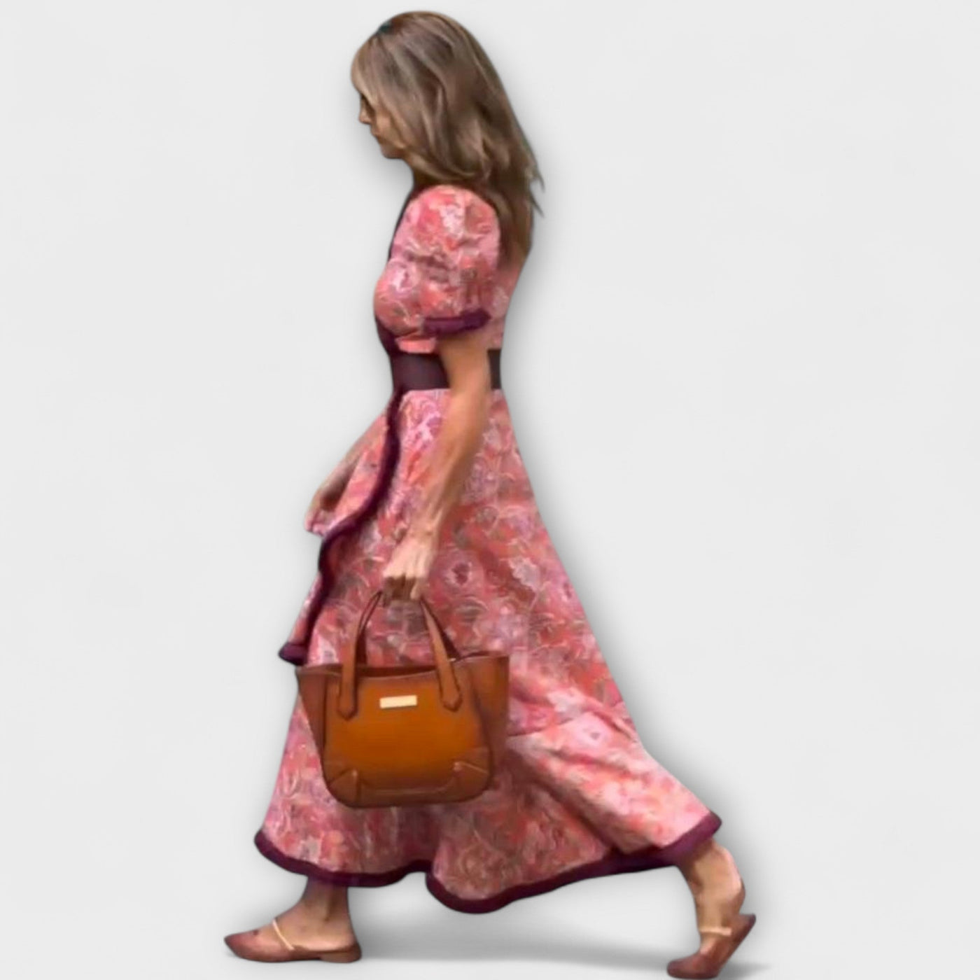 Romy | Rosa Maxi-Kleid