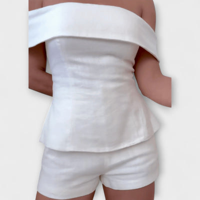 Olivia | Helles Zweiteiler-Set mit natürlichem Flair