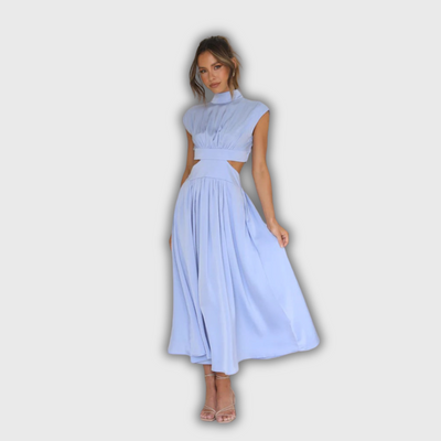 Liana | Midi-Kleid mit Cut-Out und Taschen