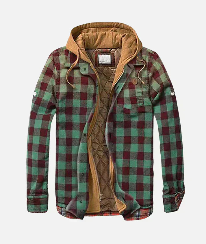 Alain – Elegante Patchwork-Jacke mit Karomuster