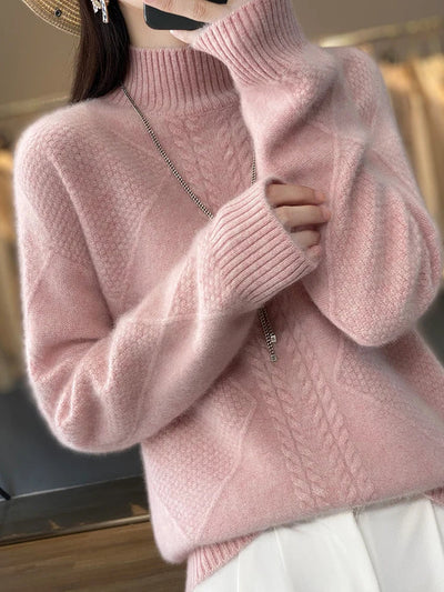 UTE – Eleganter Strickpullover mit hohem Kragen