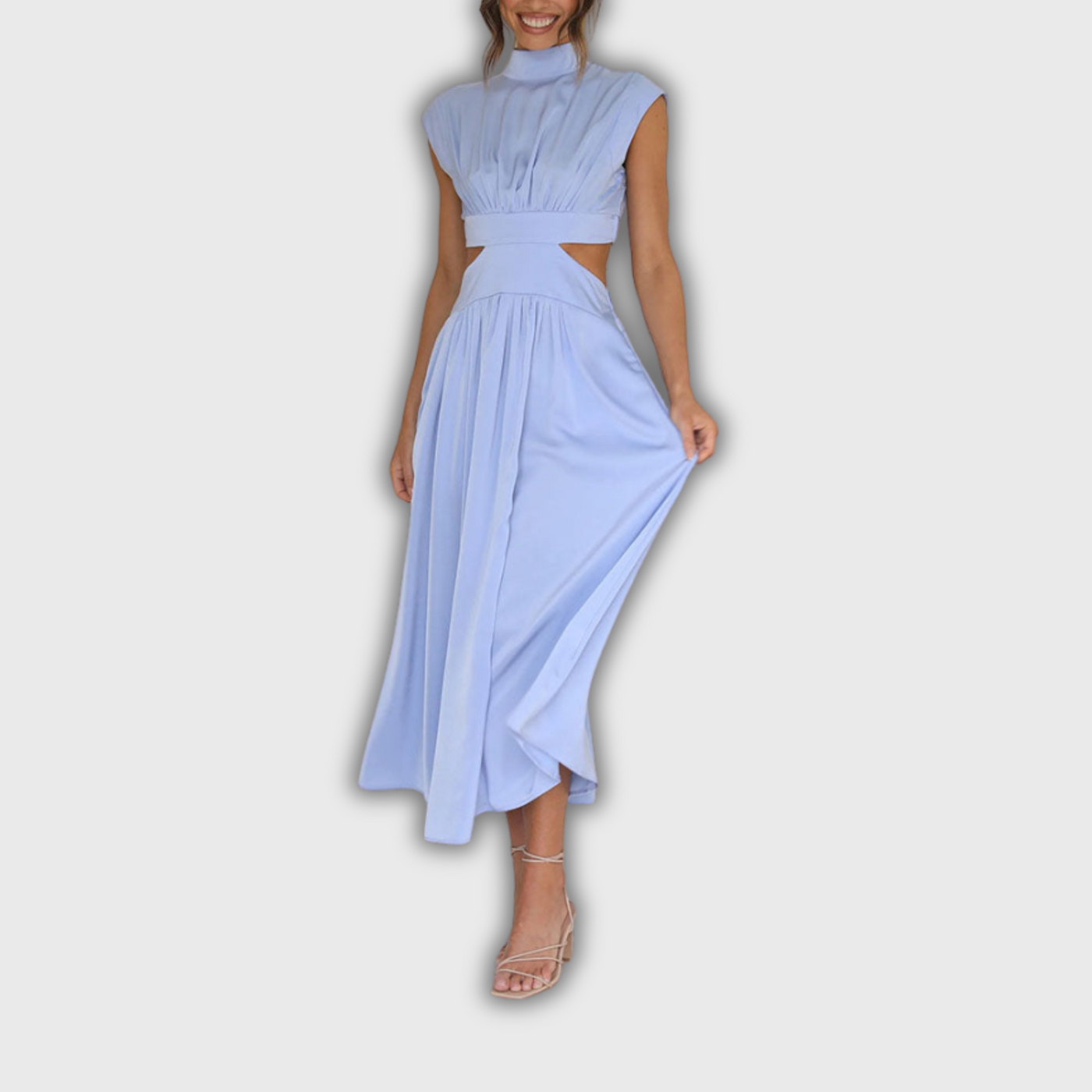 Liana | Midi-Kleid mit Cut-Out und Taschen