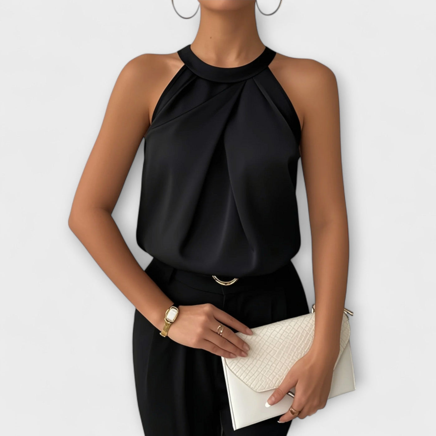 Skye | Satinbluse mit Off-Shoulder-Design