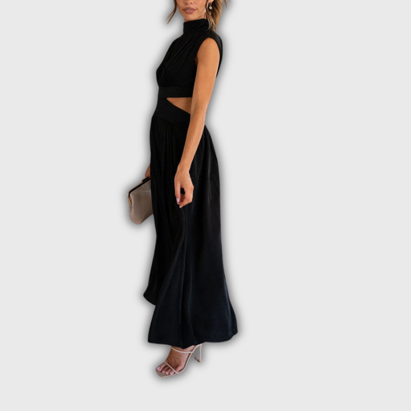 Liana | Midi-Kleid mit Cut-Out und Taschen