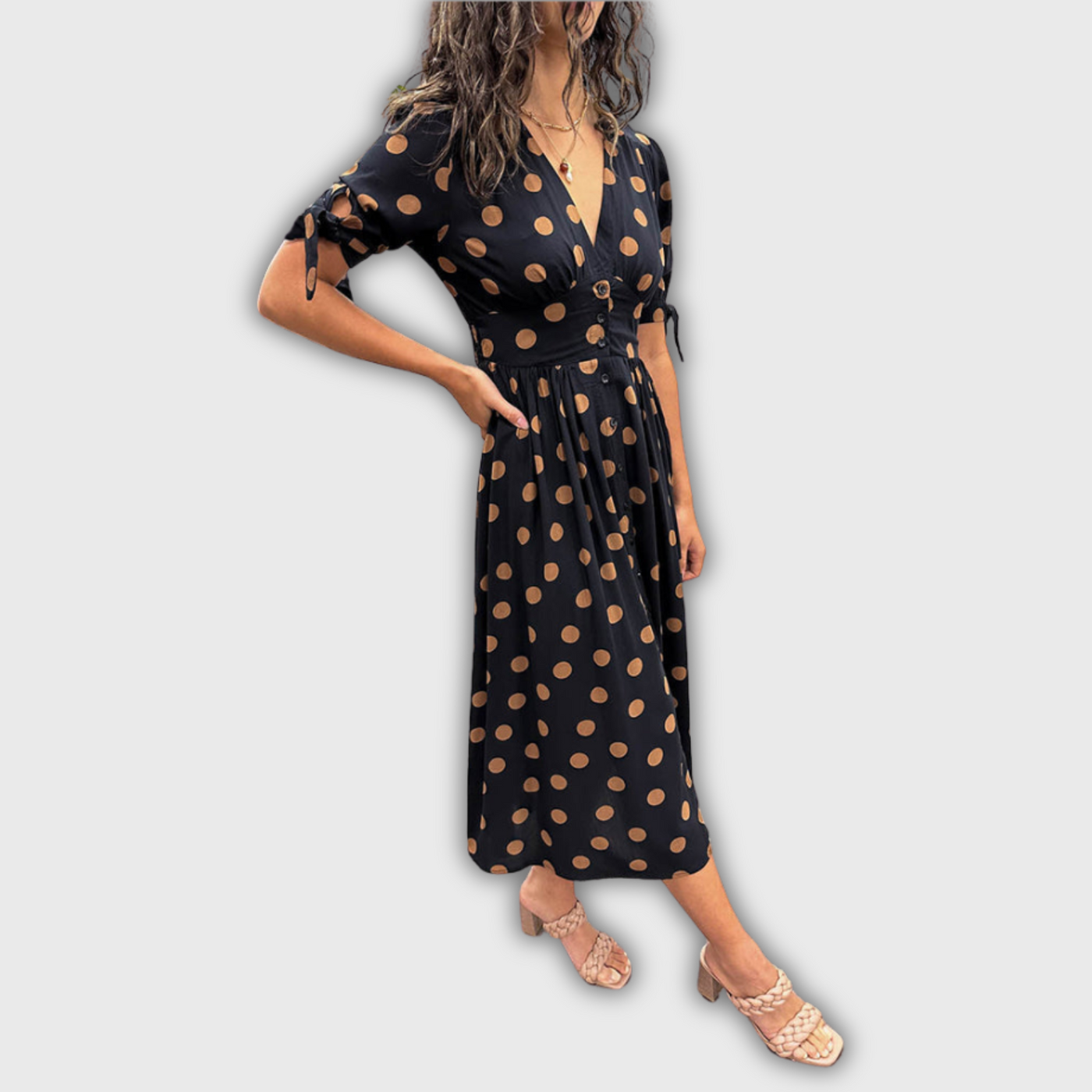 Noelle | Gepunktetes Midikleid
