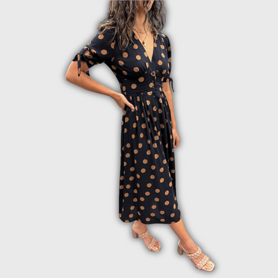 Noelle | Gepunktetes Midikleid
