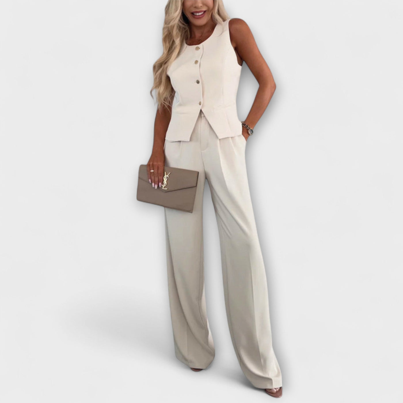 Wilhelmina | Elegantes Set mit ärmellosem Chic