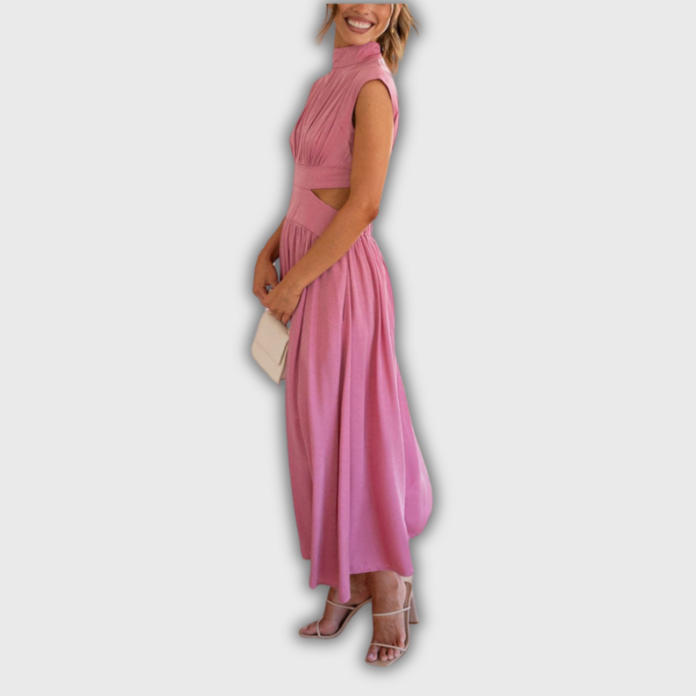 Liana | Midi-Kleid mit Cut-Out und Taschen