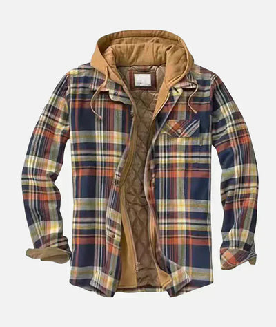 Alain – Elegante Patchwork-Jacke mit Karomuster