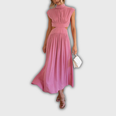 Liana | Midi-Kleid mit Cut-Out und Taschen