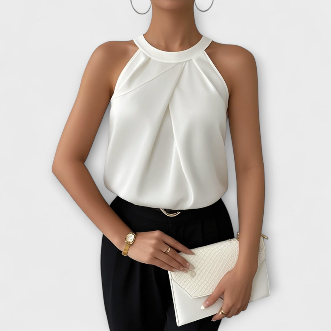 Skye | Satinbluse mit Off-Shoulder-Design