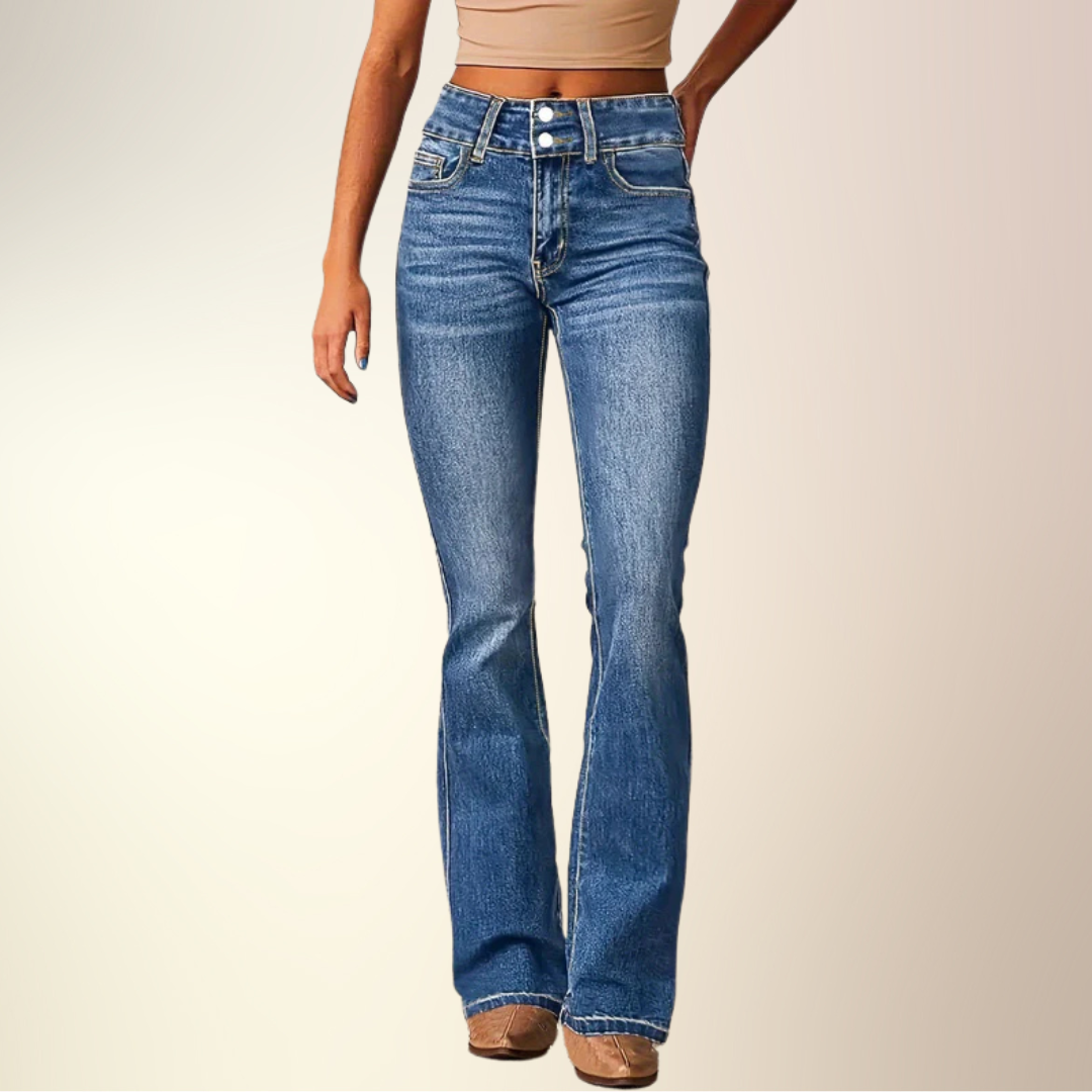 Emily – Hochtaillierte Schlagjeans