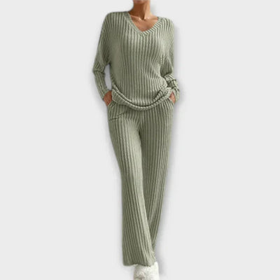 Elina | Geripptes Loungset