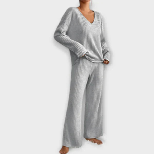 Elina | Geripptes Loungset