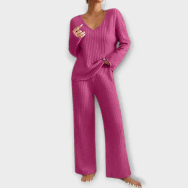 Elina | Geripptes Loungset