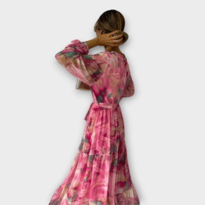 Evelyn | Aquarell-Traum-Maxikleid