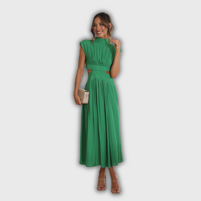 Liana | Midi-Kleid mit Cut-Out und Taschen