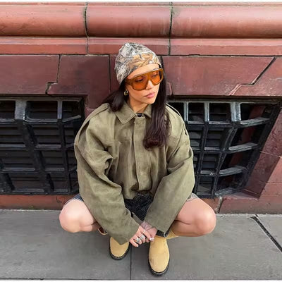 Anneliese | Bomberjacke aus Wildleder