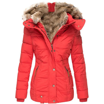 Nora | Warmer Wintermantel mit Fellfutter