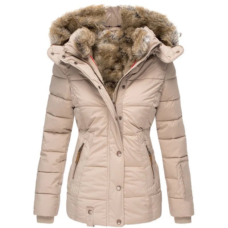 Nora | Warmer Wintermantel mit Fellfutter
