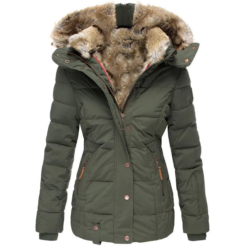 Nora | Warmer Wintermantel mit Fellfutter