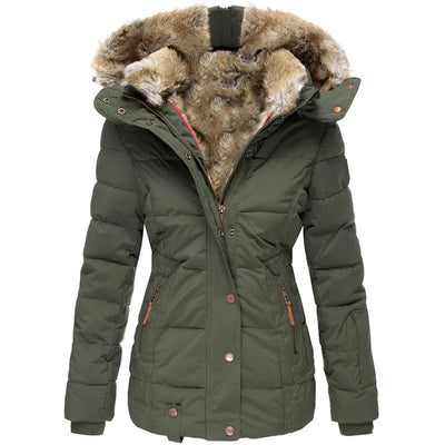 Nora | Warmer Wintermantel mit Fellfutter