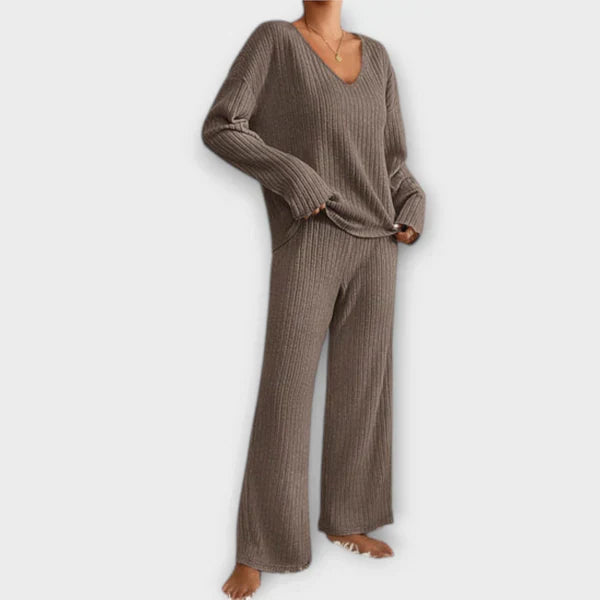 Elina | Geripptes Loungset