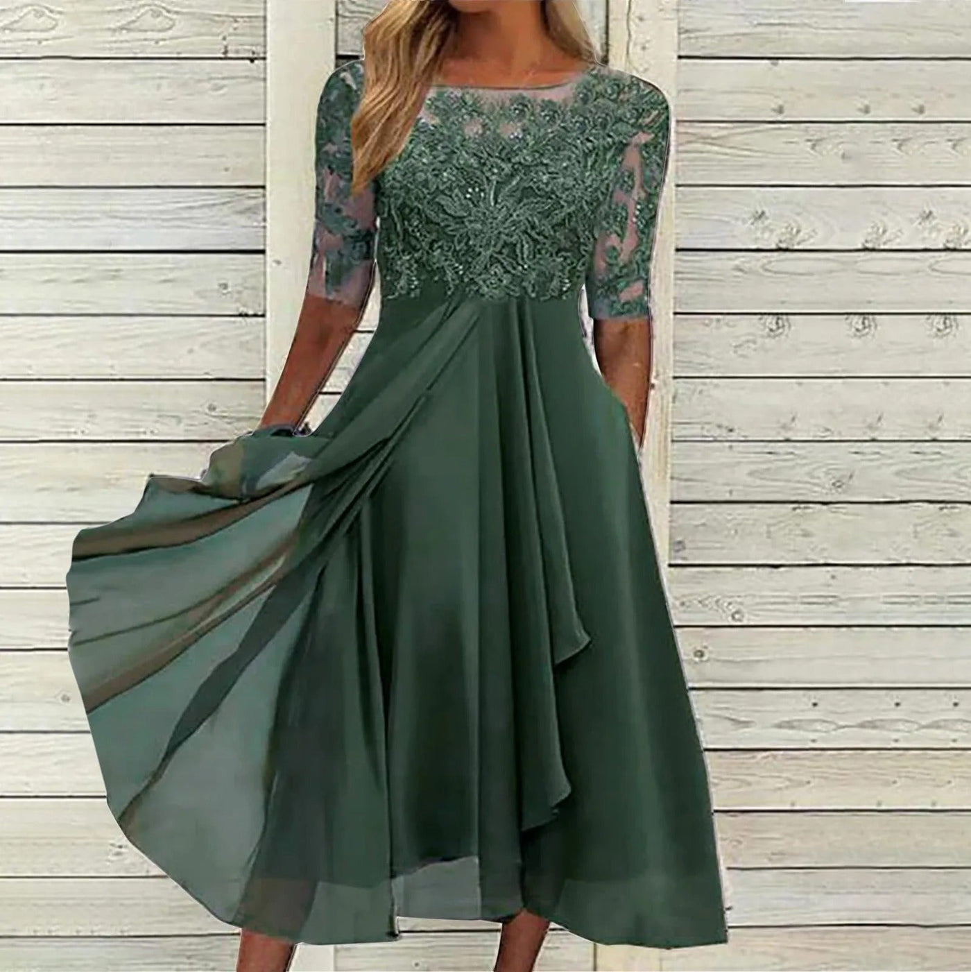 Fiorella | Kleid mit Spitzenoberteil