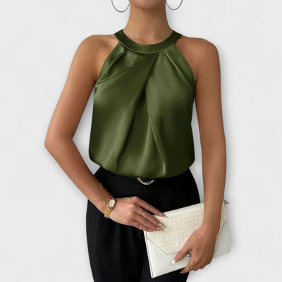 Skye | Satinbluse mit Off-Shoulder-Design