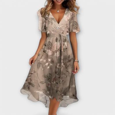Annegret | Damen Kleid mit V-Ausschnitt