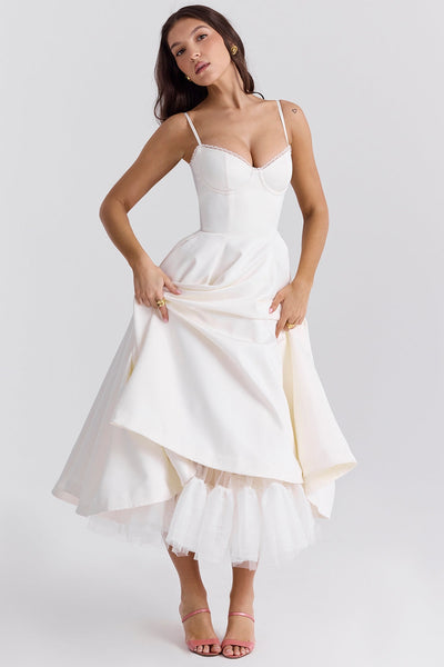 Alina | Elegantes Midikleid mit Trägern