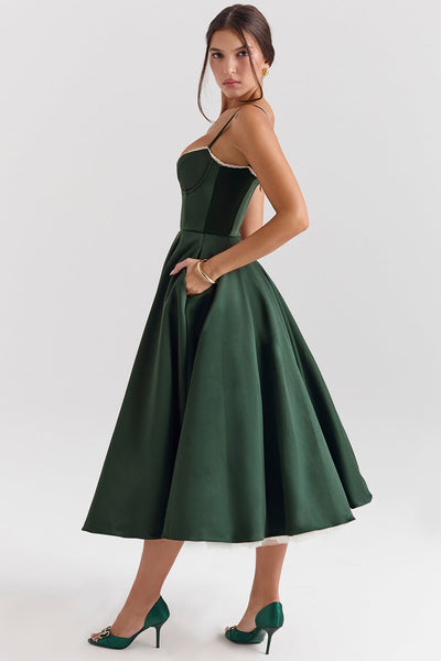 Alina | Elegantes Midikleid mit Trägern