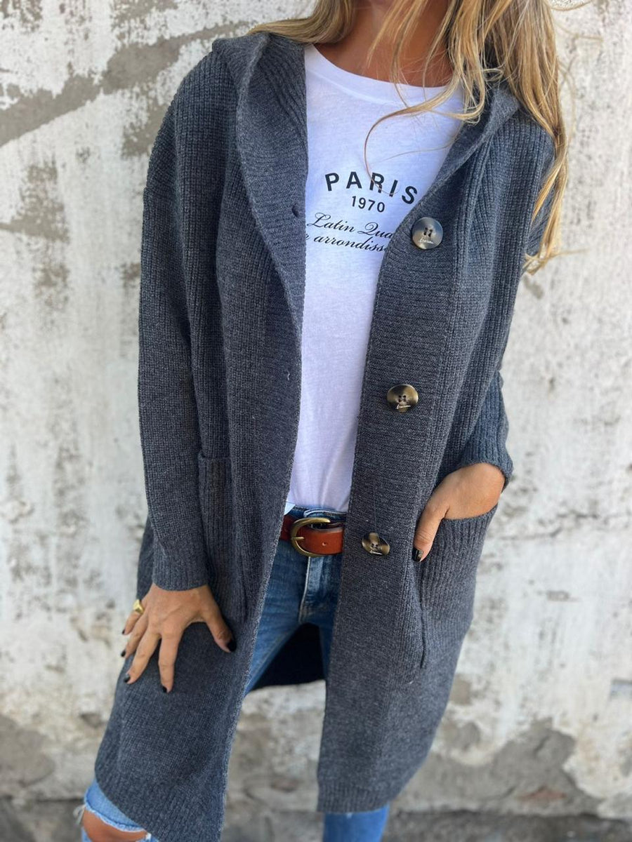 VIKTORIA – Elegante Kaschmir-Strickjacke mit Knopfdetails
