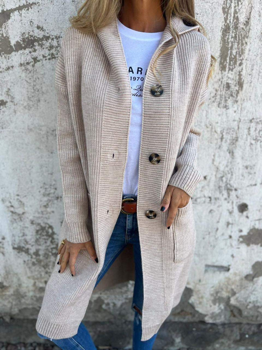 VIKTORIA – Elegante Kaschmir-Strickjacke mit Knopfdetails