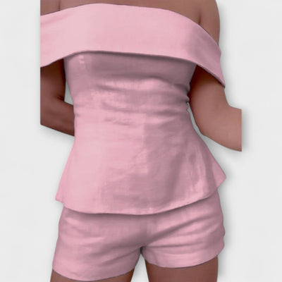 Olivia | Helles Zweiteiler-Set mit natürlichem Flair